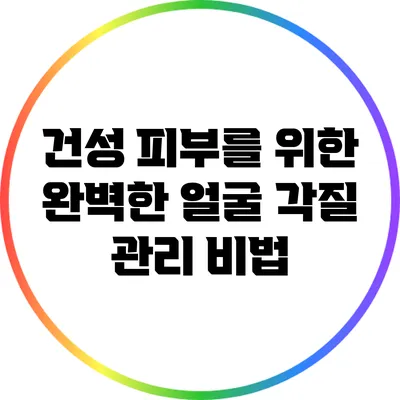 건성 피부를 위한 완벽한 얼굴 각질 관리 비법