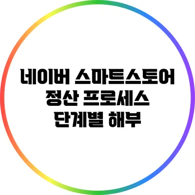 네이버 스마트스토어 정산 프로세스 단계별 해부