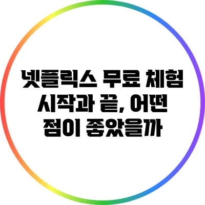 넷플릭스 무료 체험: 시작과 끝, 어떤 점이 좋았을까?