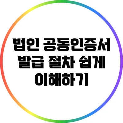 법인 공동인증서 발급 절차 쉽게 이해하기