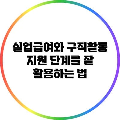 실업급여와 구직활동: 지원 단계를 잘 활용하는 법