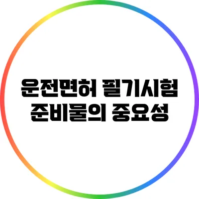 운전면허 필기시험 준비물의 중요성