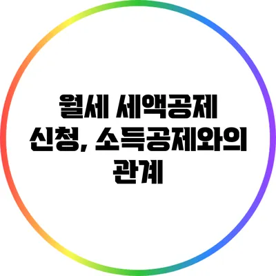 월세 세액공제 신청, 소득공제와의 관계