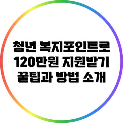 청년 복지포인트로 120만원 지원받기: 꿀팁과 방법 소개