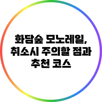 화담숲 모노레일, 취소시 주의할 점과 추천 코스