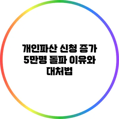 개인파산 신청 증가 5만명 돌파: 이유와 대처법