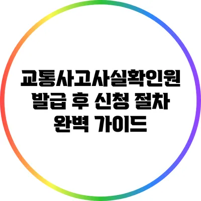 교통사고사실확인원 발급 후 신청 절차 완벽 가이드