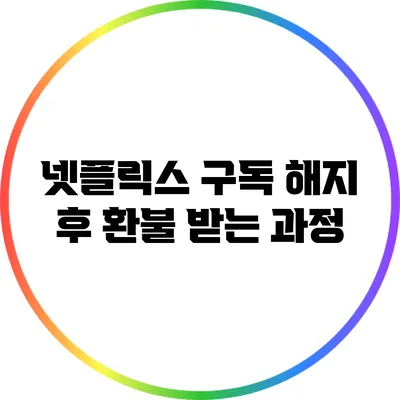 넷플릭스 구독 해지 후 환불 받는 과정