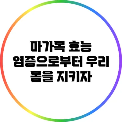 마가목 효능: 염증으로부터 우리 몸을 지키자