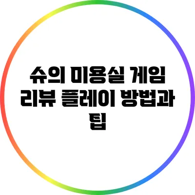 슈의 미용실 게임 리뷰 플레이 방법과 팁