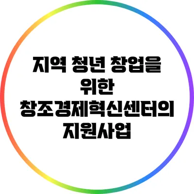 지역 청년 창업을 위한 창조경제혁신센터의 지원사업