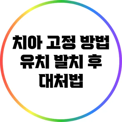 치아 고정 방법: 유치 발치 후 대처법