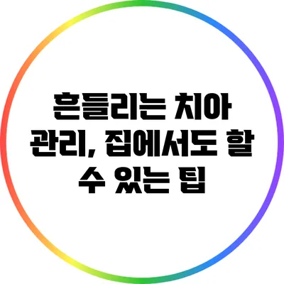 흔들리는 치아 관리, 집에서도 할 수 있는 팁