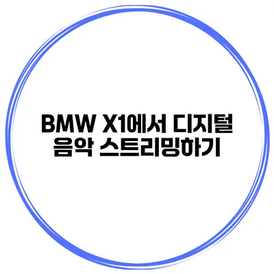 BMW X1에서 디지털 음악 스트리밍하기